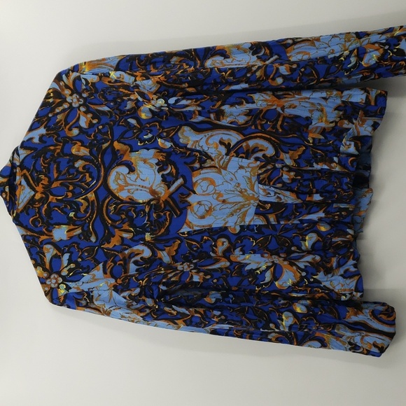 Alberto Makali | Blue base , Abstract Floral detailed blazer - small - Picture 4 of 10